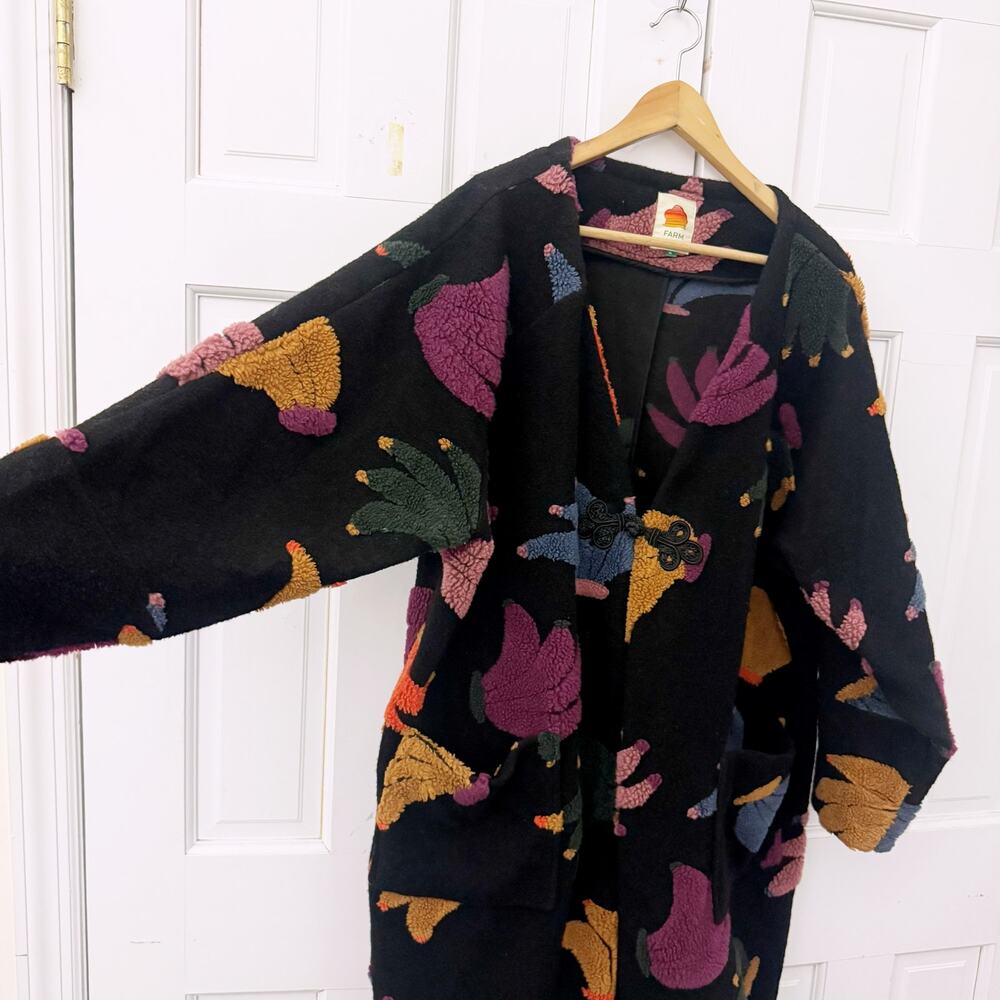 Farm Rio Banangola Fleece Cardigan (Size Medium) - Picture 10 of 12